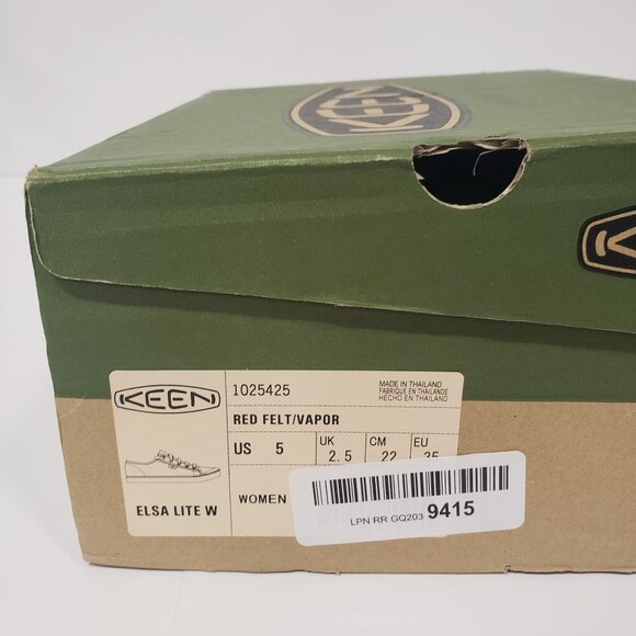 Keen Women's Elsa Lite Felt Sneaker in Red Felt/vapor Wool Blend - Size 5 - Picture 8 of 9